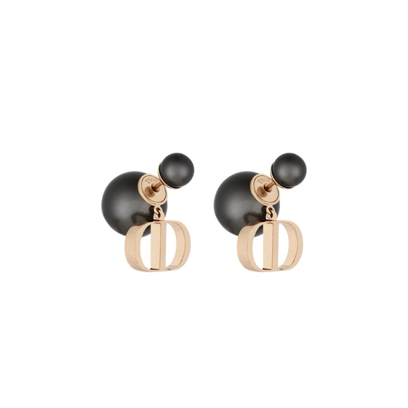 Dior Tribale Dark Gray & Bronze Earrings - Picture 1 of 7